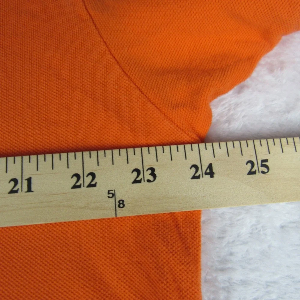 Polo Ralph Lauren Polo Shirt Mens L Orange Excellent Short Sleeve Pique Pony